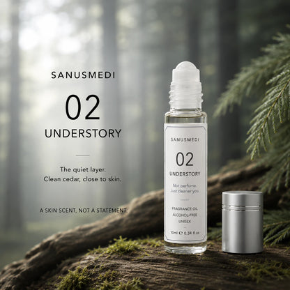 Sanusmedi 02 Understory clean cedar unisex perfume oil bottle