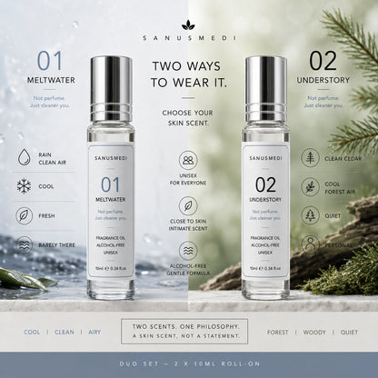 Sanusmedi Discovery Duo perfume oil gift set, Meltwater and Understory