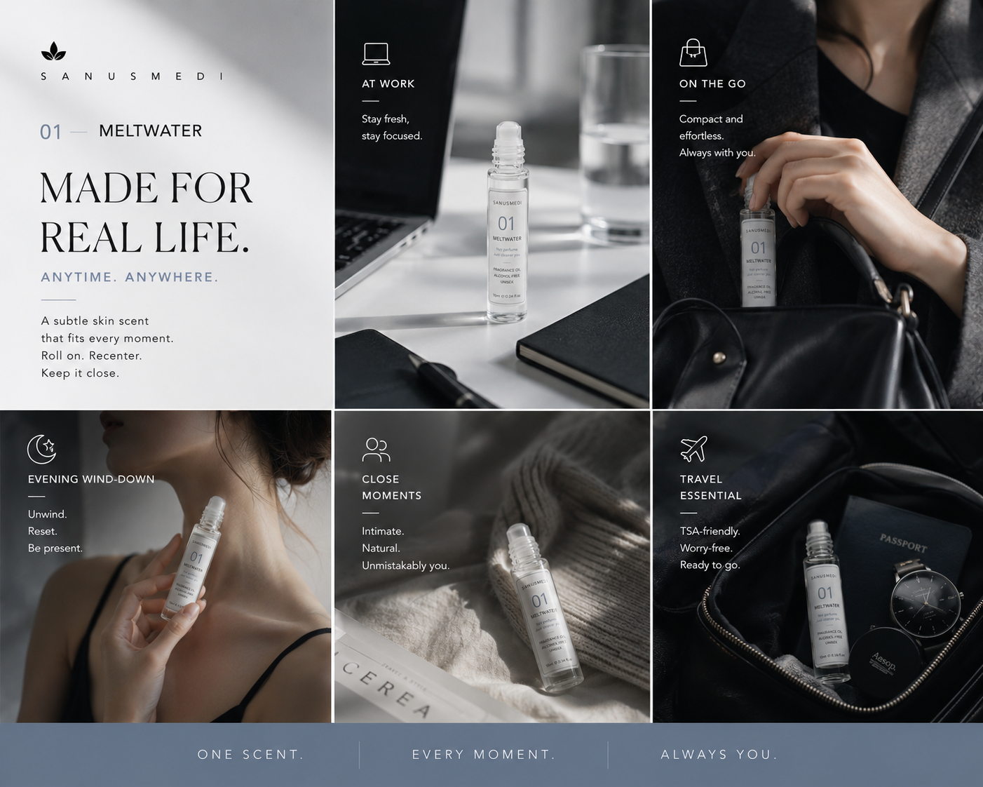 Meltwater everyday fresh fragrance oil lifestyle product shot