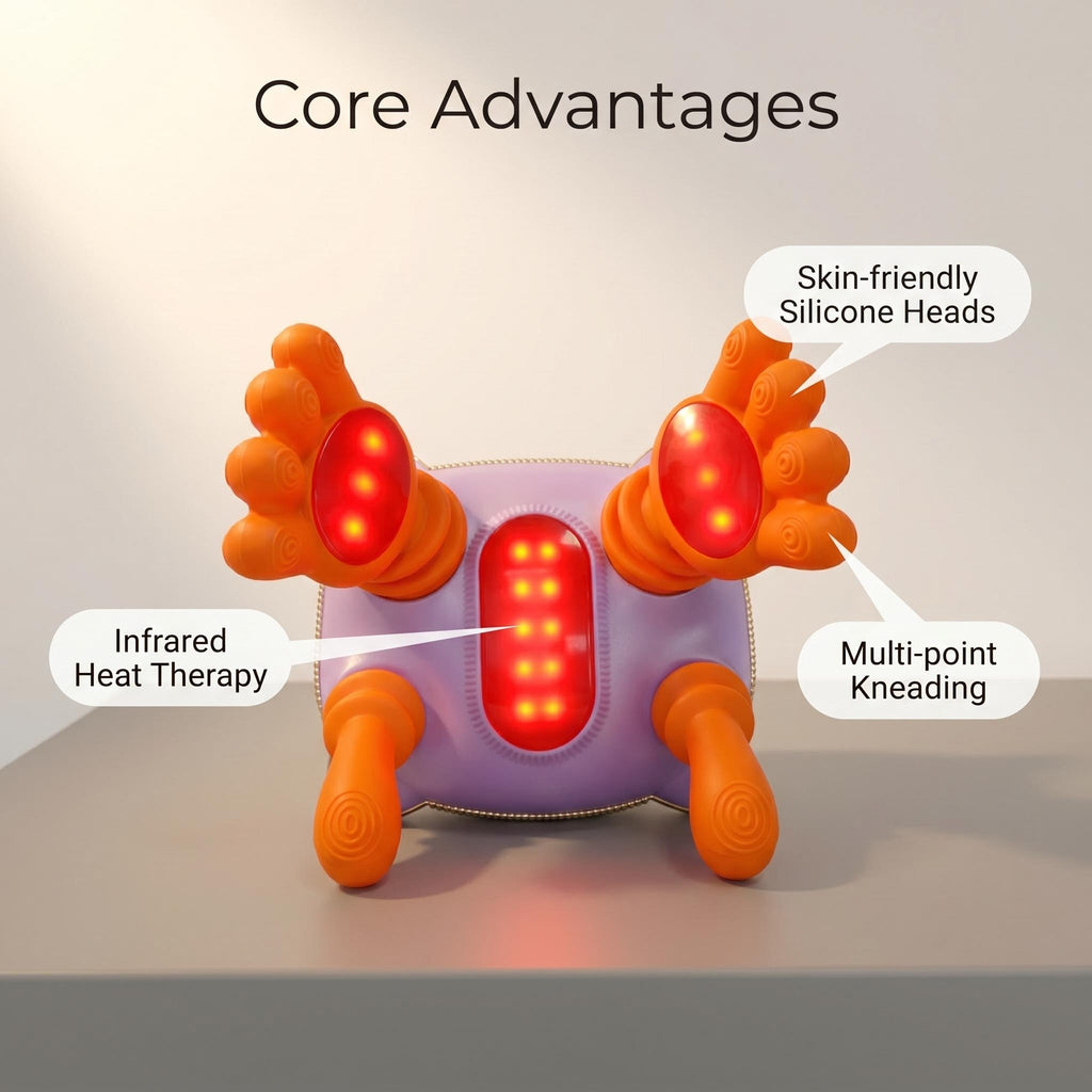 LUMA massager applied to the shoulder area